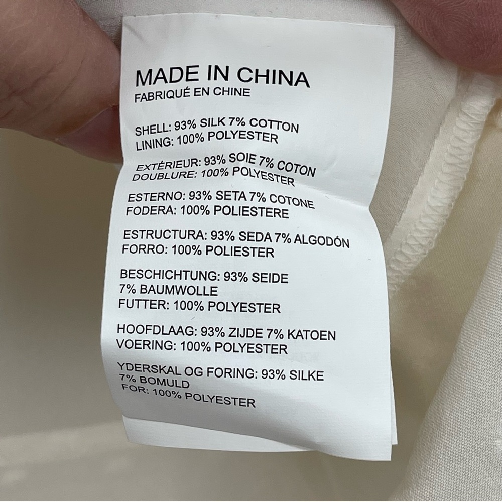 Club Monaco Silk Swiss Dot Tiered Off the Shoulder Blouse Top - Picture 13 of 14